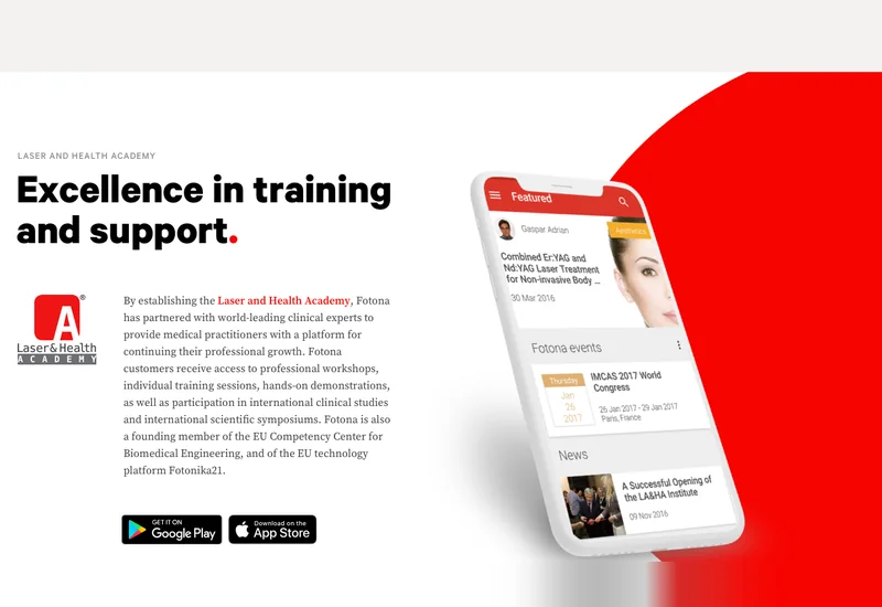 Fotona, Training and support