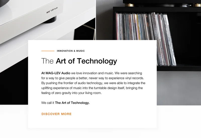 MAG-LEV Audio, Brand story section