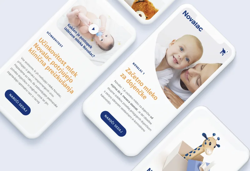 Novalac, Mobile website