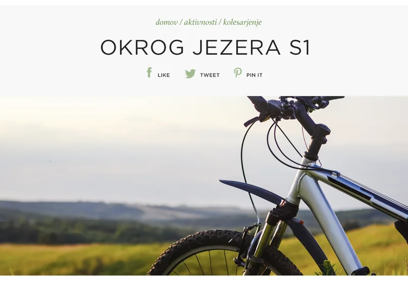 Notranjska Regional Park, Cycling trail page
